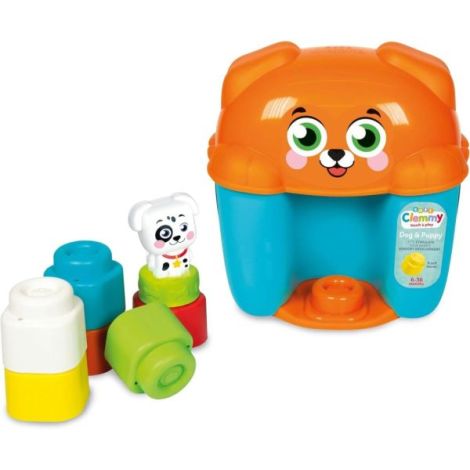 Clementoni - Jucarie educationala Soft Clemmy cos Catelus cu cuburi de constructie moi si lavabile - imagine 7